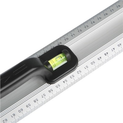 Линейка-уровень ТУНДРА, металлическая, пластиковая ручка, 2 глазка, 1200 мм