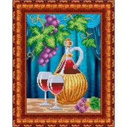 Ткань-схема для вышивания бисером "Вино" А4 (кбл 4019   )