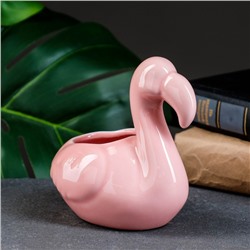 Горшок "Фламинго", розовый 13*12 см