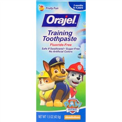 Orajel, Paw Patrol Training, зубная паста, не содержит фториды, фруктовый вкус, 1,5 унц. (42,5 г)