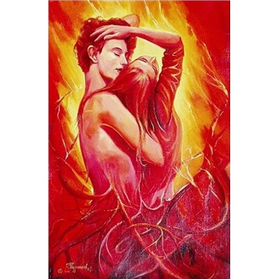 Картина по номерам 40х50 - Огненная страсть
