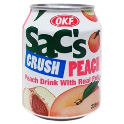 Напиток с мякотью персика Sac's OKF, Корея, 238 мл