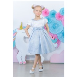 Платье нарядное для девочки MINAKU «Аврора», рост 128 см, цвет белый/голубой