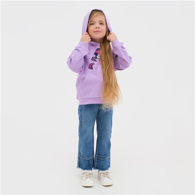 Худи для девочки «Искорка», My Little Pony, рост 86-92 см, цвет фиолетовый