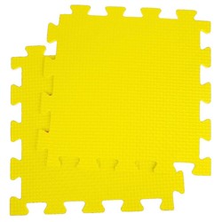 Детский коврик-пазл, 1 × 1 м, жёлтый