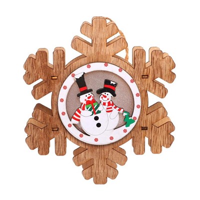 Световой декор на подвеске «Снежинка» 15×13×2 см