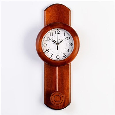 Настенные часы, серия: Маятник, "Эссе", 48.5 х 19 х 7 см