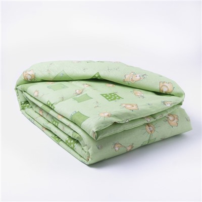 Одеяло, размер 110*140 см, цвет зелёный 623