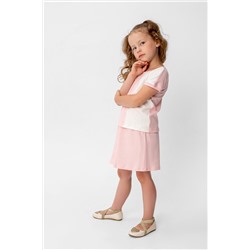 Костюм с юбкой для девочки Элис розовый/молочный