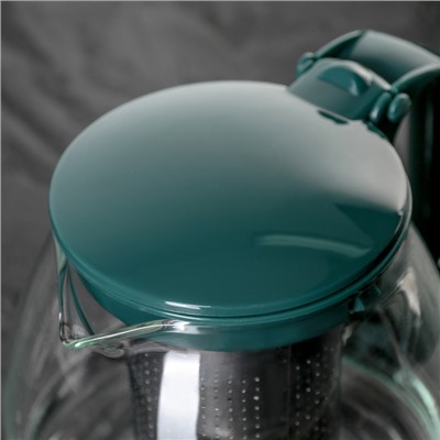 Чайник стеклянный заварочный «Джони», 700 мл, с металлическим ситом, цвет МИКС
