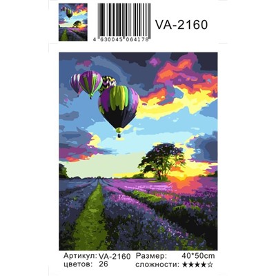 Картина по номерам 40х50 - Воздушный шар в поле