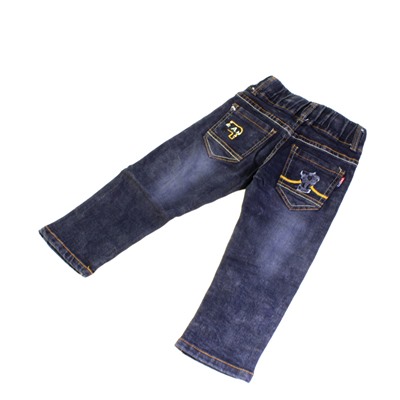 Рост 95-100. Стильные детские джинсы Velros_Year черного цвета со светлыми переходами.