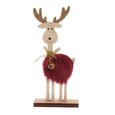 Новогодний декор «Олень с колокольчиком» 7×4×15,5 см, красный