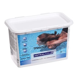 Средство "Трихлор" AstralPool для регулярной дезинфекции и поддержания кристально чистой воды, таблетки, 1 кг