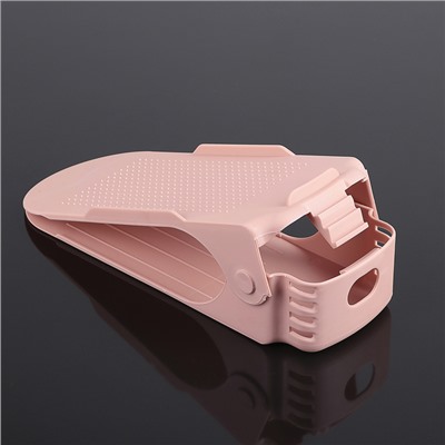 Подставка для хранения обуви регулируемая, 26×10×6 см цвет розовый