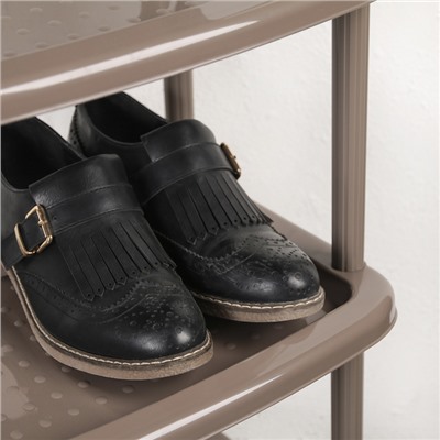 Этажерка для обуви «Паола», 5 ярусов, 49×31×102 см, цвет коричневый