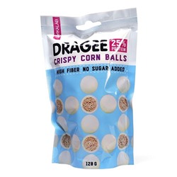 Кукурузные шарики в белом шоколаде Dragee crispy corn balls Chikalab 120 гр.