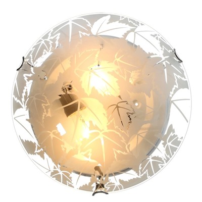 Светильник "Листопад", E27 2х60Вт, цвет белый, 30 см.