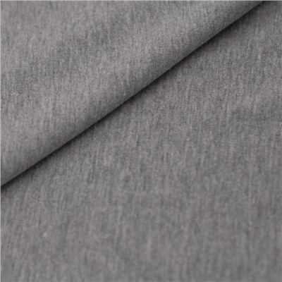Ткань на отрез футер петля с лайкрой 04-12 цвет серый меланж