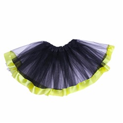Карнавальная юбка, трехслойная, цвет чёрно-зеленый