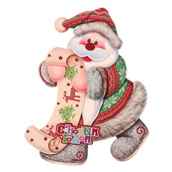 Плакат "Дед Мороз со свитком" 30х24 см