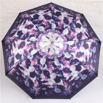 Зонт автоматический, 3 сложения, 9 спиц, R=50 см, цвет МИКС