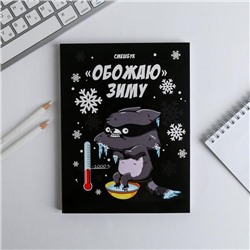 Ежедневник-смешбук с раскраской "Обожаю зиму"