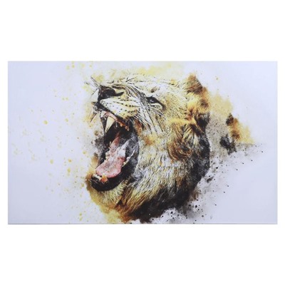 Картина на холсте "Свирепый лев" 60х100 см