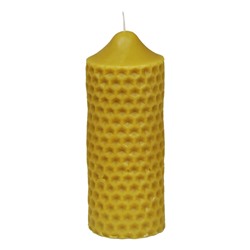 Свеча восковая "Пчелиный цилиндр" ручная работа 16 см 325 гр.
