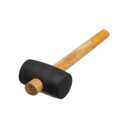Киянка ТУНДРА, деревянная рукоятка, черная резина, 50 мм, 340 г