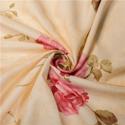 Штора портьерная Romance 150х260 см, цв.розовый, на шторной ленте, пэ 100%