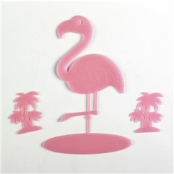 Наклейка пластик фосфорная "Фламинго" МИКС 29х14 см