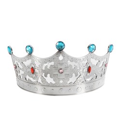 Корона с камнями «Царевна», цвет серебряный