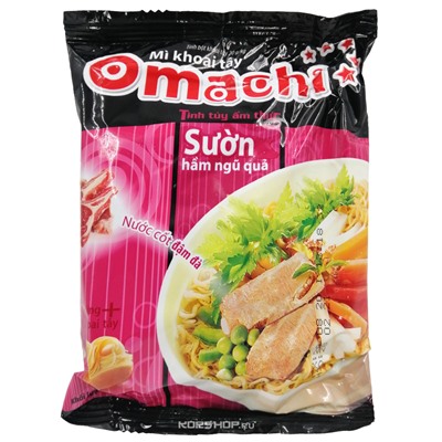Яичная лапша б/п со вкусом свиных рёбрышек Suon Omachi, Вьетнам, 80 г
