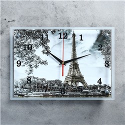 Часы настенные, серия: Город, "Эйфелева башня, 25х35  см, микс
