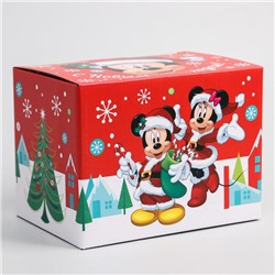 Коробка подарочная складная "С Новым Годом", Микки Маус, 20 × 15 × 14 см