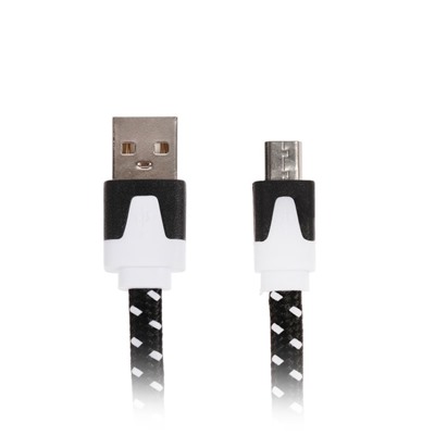 Кабель Human Friends, micro USB - USB, плоский, 1 А, 3 м, черный