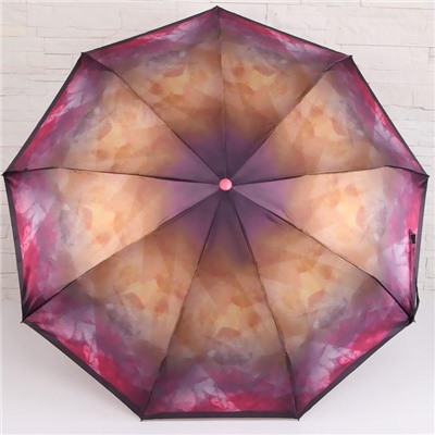 Зонт автоматический, 3 сложения, 9 спиц, R=50 см, цвет МИКС