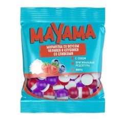 «Маяма», мармелад жевательный со вкусами клубники и черники со сливками, 70 гр. KDV