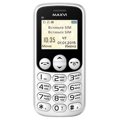 Сотовый телефон Maxvi B1 белый