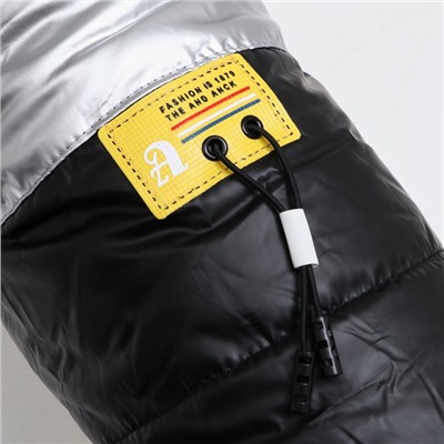 Куртка для собак "Космонавт", размер 10, чёрно-серебряная (ДС 29, ОШ 26, ОГ 36 см)
