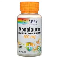 Solaray, Монолаурин, 500 мг, 60 вегетарианских капсул