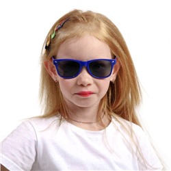 Очки солнцезащитные детские, на пружине, uv 400, 12.7х2.6х4 см, линза 4х5.4 см, синие