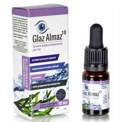Glaz Almaz 10 капли для глаз при снижении зрения 10 мл.
