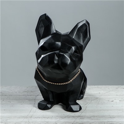 Статуэтка "Собака оригами" чёрная