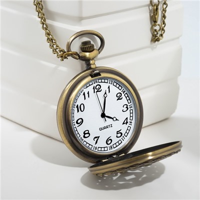 Карманные кварцевые часы «Вензель», на цепочке 80 см