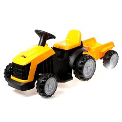 Детский электромобиль «Трактор», с прицепом, цвет жёлтый