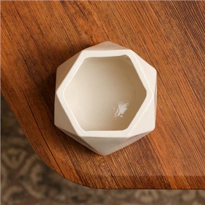 Кашпо "Оригами", белое, керамика, 0.2 л