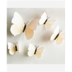 Набор "Бабочки объемные" 12 шт из картона. Цвет белый 9046189