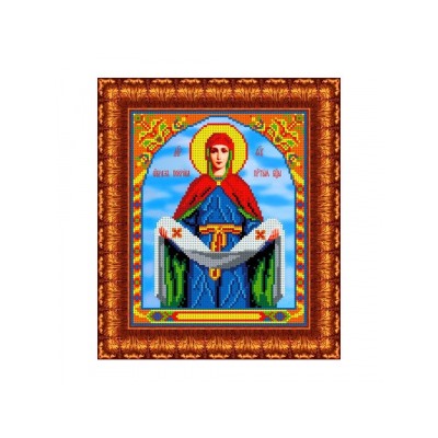 Ткань-схема для вышивания бисером "Покров Пресвятой Богородицы" А4 (кби 4074)